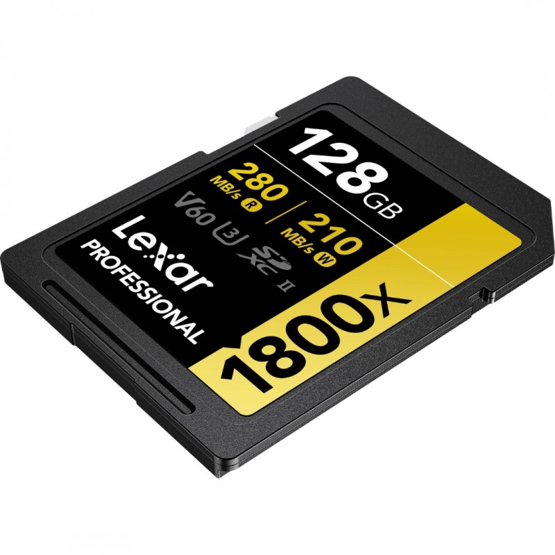 Lexar 128GB Professional 1800x UHS-II SDXC GOLD Series